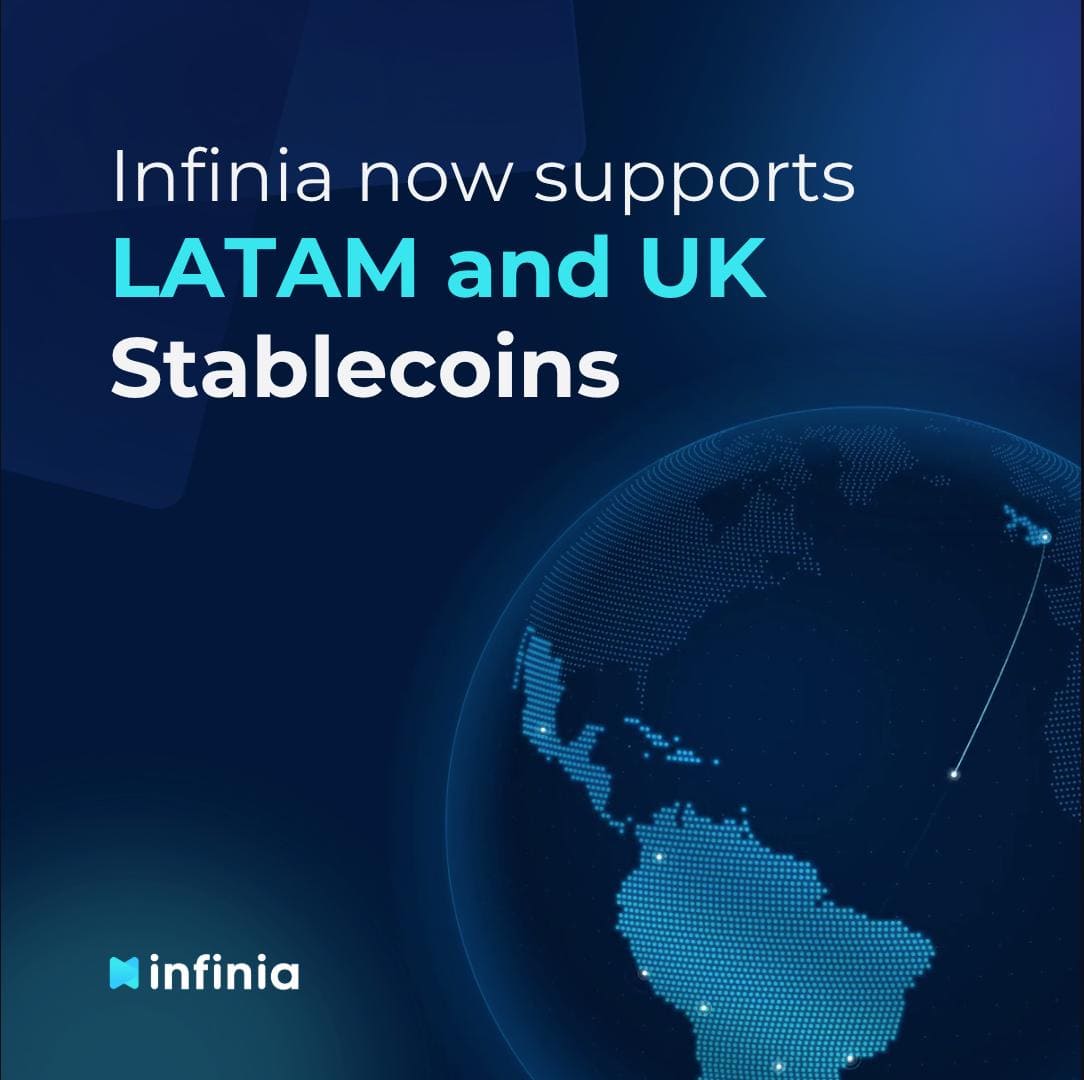Infinia expands Programmable Money OS to LATAM and UK stablecoins